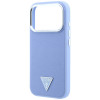 Guess Grained Triangle Logo MagSafe pevné puzdro pre Apple iPhone 18 Pro / 17 Pro, modré