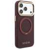 Guess Ring Stand 360 Grained Classic Logo MagSafe puzdro pre Apple iPhone 18 Pro / 17 Pro, bordová