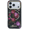 Guess GUE6042 IML Glitter Blossom Roses MagSafe pevné puzdro pre Apple iPhone 18 Pro Max / 17 Pro Max, čierne
