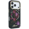Guess GUE6042 IML Glitter Blossom Roses MagSafe pevné puzdro pre Apple iPhone 18 Pro Max / 17 Pro Max, čierne