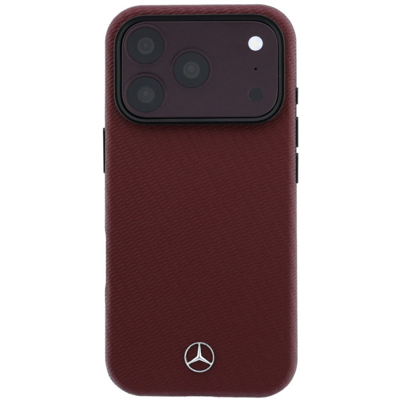Mercedes-Benz puzdro Grill Pattern s kartovou peňaženkou z kože MagSafe pre Apple iPhone 18 Pro Max / 17 Pro Max, čierna
