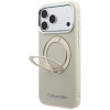 Karl Lagerfeld Ring Stand 360 Saffiano Classic Logo MagSafe puzdro pre Apple iPhone 18 Pro / 17 Pro, béžové
