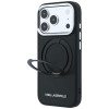 Karl Lagerfeld Ring Stand 360 Saffiano Classic Logo MagSafe puzdro pre Apple iPhone 18 Pro / 17 Pro, čierne (KF003179)