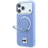 Karl Lagerfeld with Ring Stand 360 Choupette Head Pin MagSafe puzdro pre Apple iPhone 18 Pro Max / 17 Pro Max, svetlomodré (KF003220)