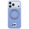 Karl Lagerfeld with Ring Stand 360 Choupette Head Pin MagSafe puzdro pre Apple iPhone 18 Pro Max / 17 Pro Max, svetlomodré (KF003220)