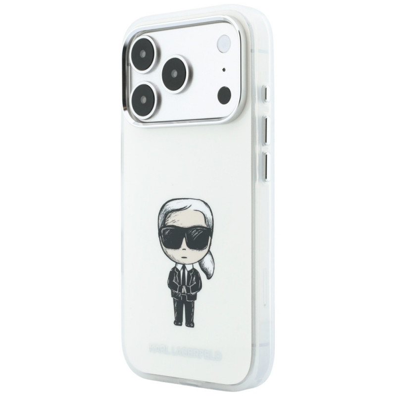 Karl Lagerfeld IML Ikonik Sketch Print MagSafe puzdro pre Apple iPhone 18 Pro Max / 17 Pro Max, béžové (KLD22794)