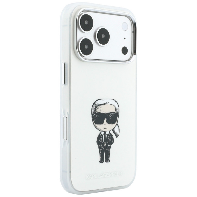 Karl Lagerfeld IML Ikonik Sketch Print MagSafe puzdro pre Apple iPhone 18 Pro Max / 17 Pro Max, béžové (KLD22794)