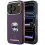 Karl Lagerfeld IML Ikonik Sketch Print MagSafe puzdro pre Apple iPhone 18 Pro / 17 Pro, burgundy