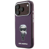 Karl Lagerfeld IML Ikonik Sketch Print MagSafe puzdro pre Apple iPhone 18 Pro / 17 Pro, burgundy