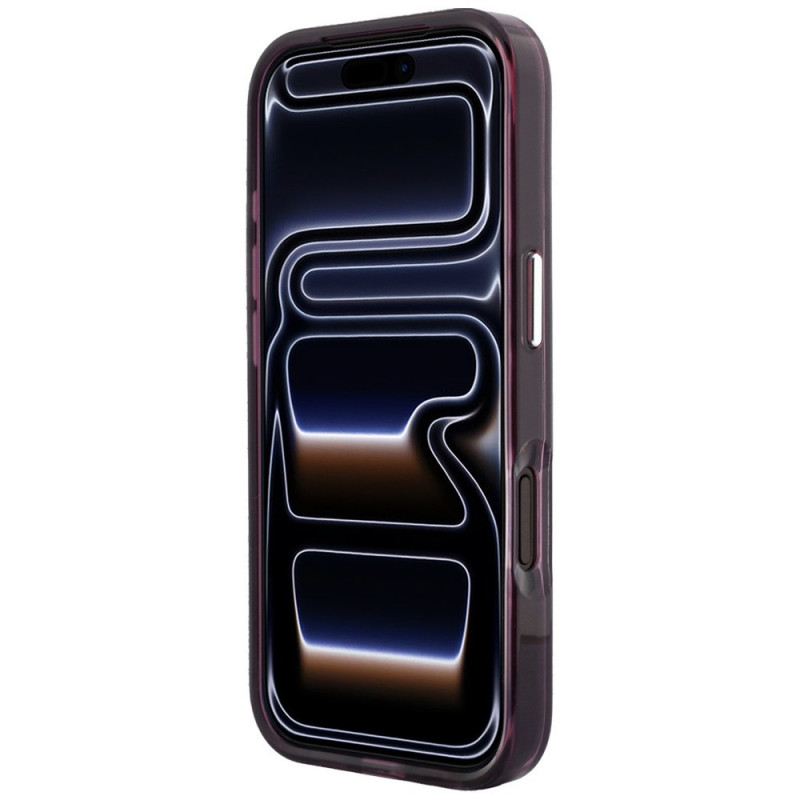 Karl Lagerfeld IML Ikonik Sketch Print MagSafe puzdro pre Apple iPhone 18 Pro / 17 Pro, burgundy