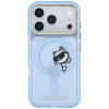 Karl Lagerfeld Peekaboo Logo MagSafe puzdro pre Apple iPhone 18 Pro Max / 17 Pro Max, modré