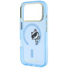 Karl Lagerfeld Peekaboo Logo MagSafe puzdro pre Apple iPhone 18 Pro Max / 17 Pro Max, modré