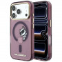 Karl Lagerfeld Peekaboo Logo MagSafe puzdro pre Apple iPhone 18 Pro / 17 Pro, burgundy