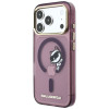 Karl Lagerfeld Peekaboo Logo MagSafe puzdro pre Apple iPhone 18 Pro / 17 Pro, burgundy