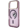 Karl Lagerfeld Peekaboo Logo MagSafe puzdro pre Apple iPhone 18 Pro / 17 Pro, burgundy