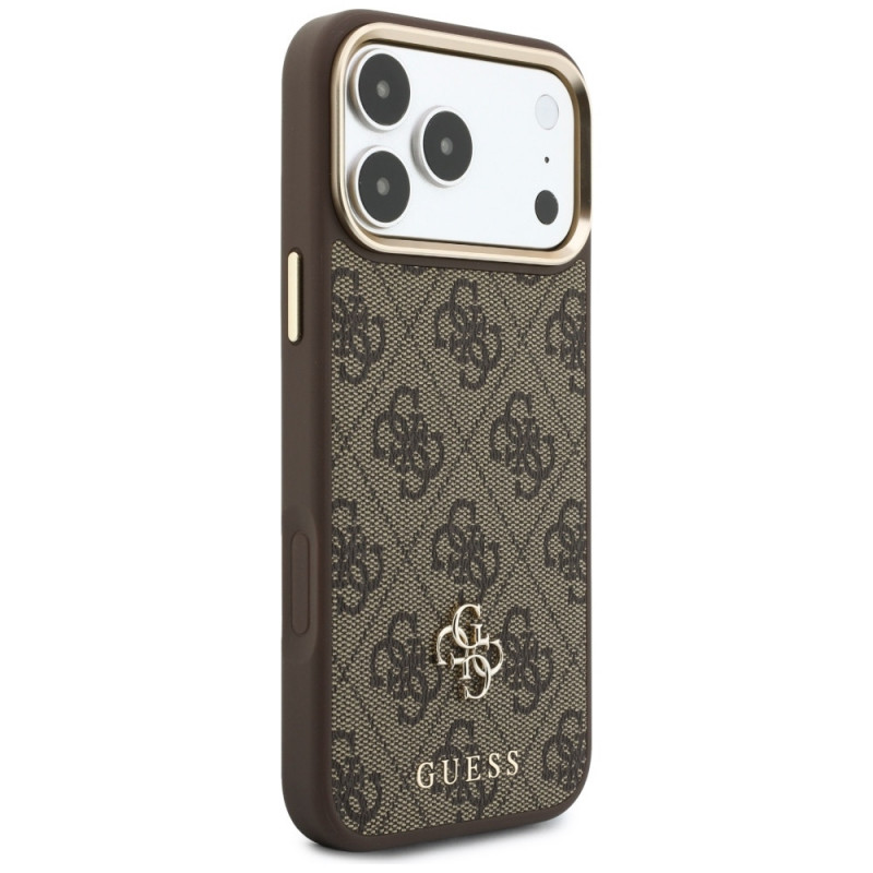 Guess 4G puzdro s peňaženkou, MagSafe, pre Apple iPhone 18 Pro Max / 17 Pro Max, hnedé