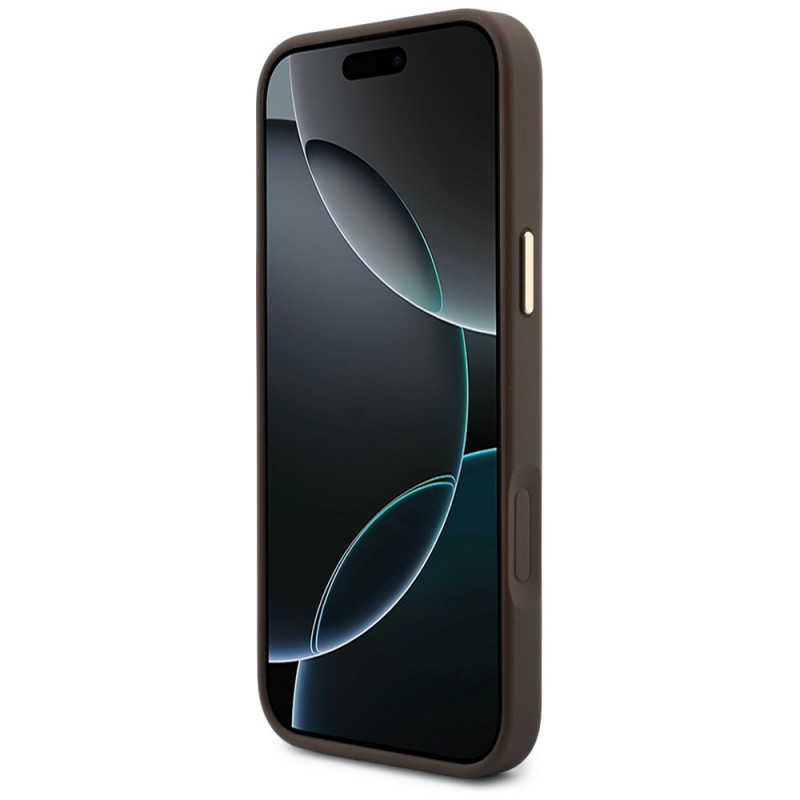 Guess 4G puzdro s peňaženkou, MagSafe, pre Apple iPhone 18 Pro Max / 17 Pro Max, hnedé
