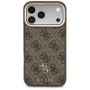 Guess 4G puzdro s peňaženkou a šnúrkou, MagSafe, pre Apple iPhone 18 Pro Max / 17 Pro Max, hnedé