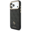 Guess 4G puzdro s peňaženkou a šnúrkou, MagSafe, pre Apple iPhone 18 Pro / 17 Pro, hnedé