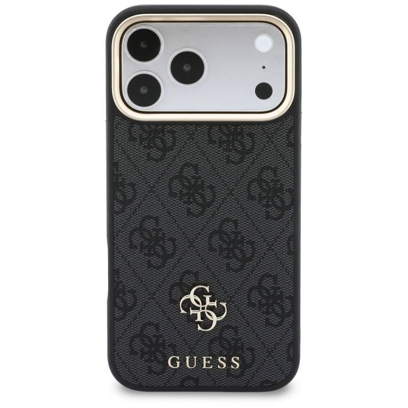 Guess 4G puzdro s peňaženkou a šnúrkou, MagSafe, pre Apple iPhone 18 Pro / 17 Pro, hnedé