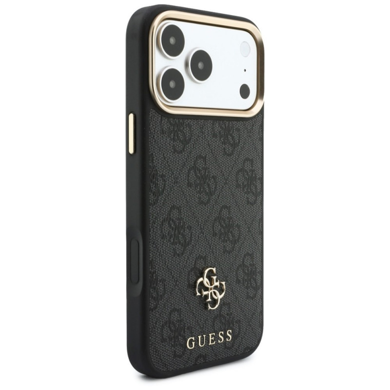 Guess 4G puzdro s peňaženkou a šnúrkou, MagSafe, pre Apple iPhone 18 Pro / 17 Pro, hnedé