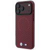 BMW M Carbon Printed Ring MagSafe puzdro pre Apple iPhone 18 Pro Max / 17 Pro Max, červené