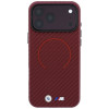 BMW M Carbon Printed Ring MagSafe puzdro pre Apple iPhone 18 Pro Max / 17 Pro Max, červené