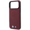 BMW M Carbon Printed Ring MagSafe puzdro pre Apple iPhone 18 Pro Max / 17 Pro Max, červené