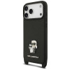 Karl Lagerfeld Saffiano Karl&Choupette Metal Pin CBDY Strap puzdro na Apple iPhone 18 Pro / 17 Pro, čierne