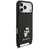 Karl Lagerfeld Saffiano Karl&Choupette Metal Pin CBDY Strap puzdro na Apple iPhone 18 Pro / 17 Pro, čierne