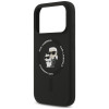 Karl Lagerfeld Silikónové puzdro Karl&Choupette Ring MagSafe pre Apple iPhone 18 Pro Max / 17 Pro Max, čierne