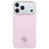 Guess Saffiano Small 4G & Classic Logo MagSafe puzdro pre Apple iPhone 18 Pro / 17 Pro, ružové