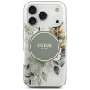 Guess IML Flower & Tonal Circle MagSafe puzdro pre Apple iPhone 18 Pro / 17 Pro, zelené