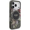 Guess IML Flowers Pearl Strap MagSafe puzdro pre Apple iPhone 18 Pro / 17 Pro, čierne