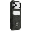 Guess 4G Double Card Triangle puzdro na Apple iPhone 18 Pro Max / 17 Pro Max, čierne