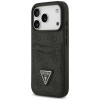 Guess 4G Double Card Triangle puzdro na Apple iPhone 18 Pro / 17 Pro, čierne