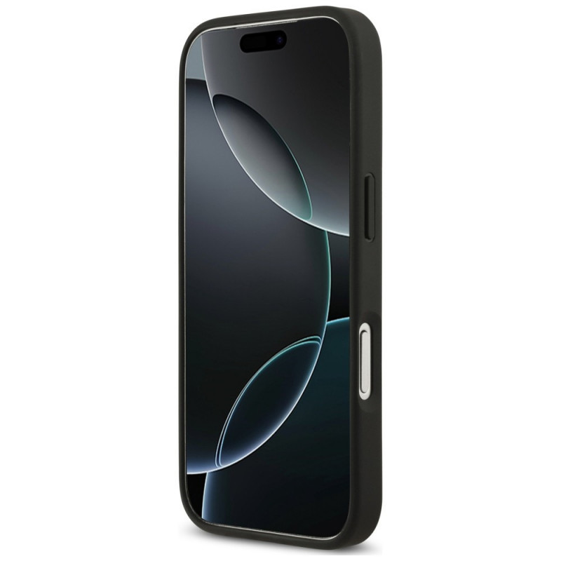 Guess 4G Double Card Triangle puzdro na Apple iPhone 18 Pro / 17 Pro, čierne