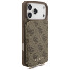 Guess 4G Cardslots & Magnetic Closure Crossbody puzdro pre Apple iPhone 18 Pro Max / 17 Pro Max, hnedé