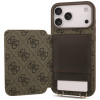 Guess 4G Cardslots & Magnetic Closure Crossbody puzdro pre Apple iPhone 18 Pro Max / 17 Pro Max, hnedé