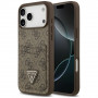 Guess 4G Double Card Triangle puzdro na Apple iPhone 18 Pro Max / 17 Pro Max, hnedé