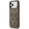 Guess 4G Double Card Triangle puzdro na Apple iPhone 18 Pro Max / 17 Pro Max, hnedé