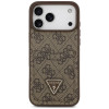 Guess 4G Double Card Triangle puzdro na Apple iPhone 18 Pro Max / 17 Pro Max, hnedé