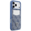 Guess 4G Double Card Triangle puzdro na Apple iPhone 18 Pro Max / 17 Pro Max, modré