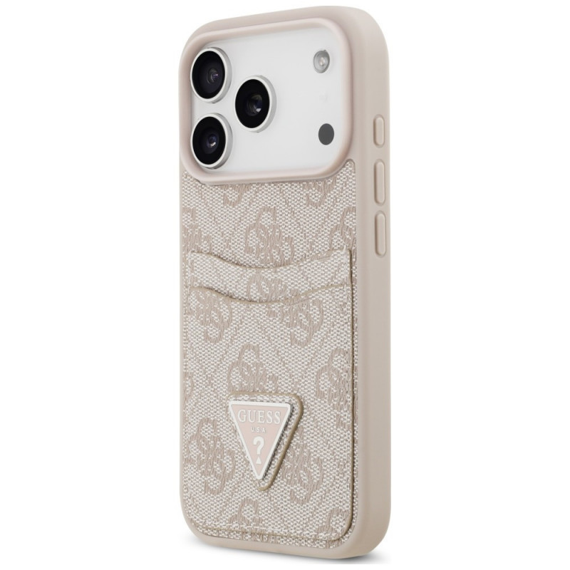 Guess 4G Double Card Triangle puzdro pre Apple iPhone 18 Pro Max / 17 Pro Max, ružové