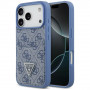 Guess 4G Double Card Triangle puzdro pre Apple iPhone 18 Pro / 17 Pro, modré