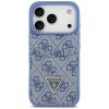 Guess 4G Double Card Triangle puzdro pre Apple iPhone 18 Pro / 17 Pro, modré