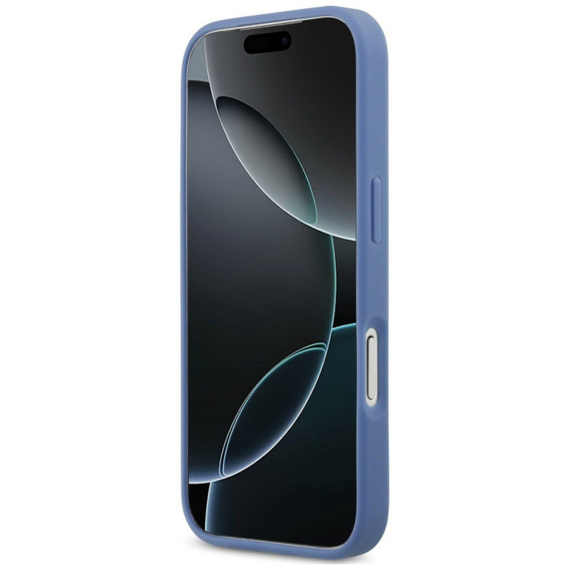 Guess 4G Double Card Triangle puzdro pre Apple iPhone 18 Pro / 17 Pro, modré