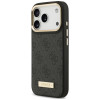 Guess 4G Logo Plate MagSafe puzdro pre Apple iPhone 18 Pro Max / 17 Pro Max, čierne