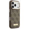 Guess 4G Logo Plate MagSafe puzdro pre Apple iPhone 18 Pro / 17 Pro, hnedé