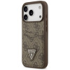 Guess 4G Double Card Triangle puzdro na Apple iPhone 18 Pro / 17 Pro, hnedé